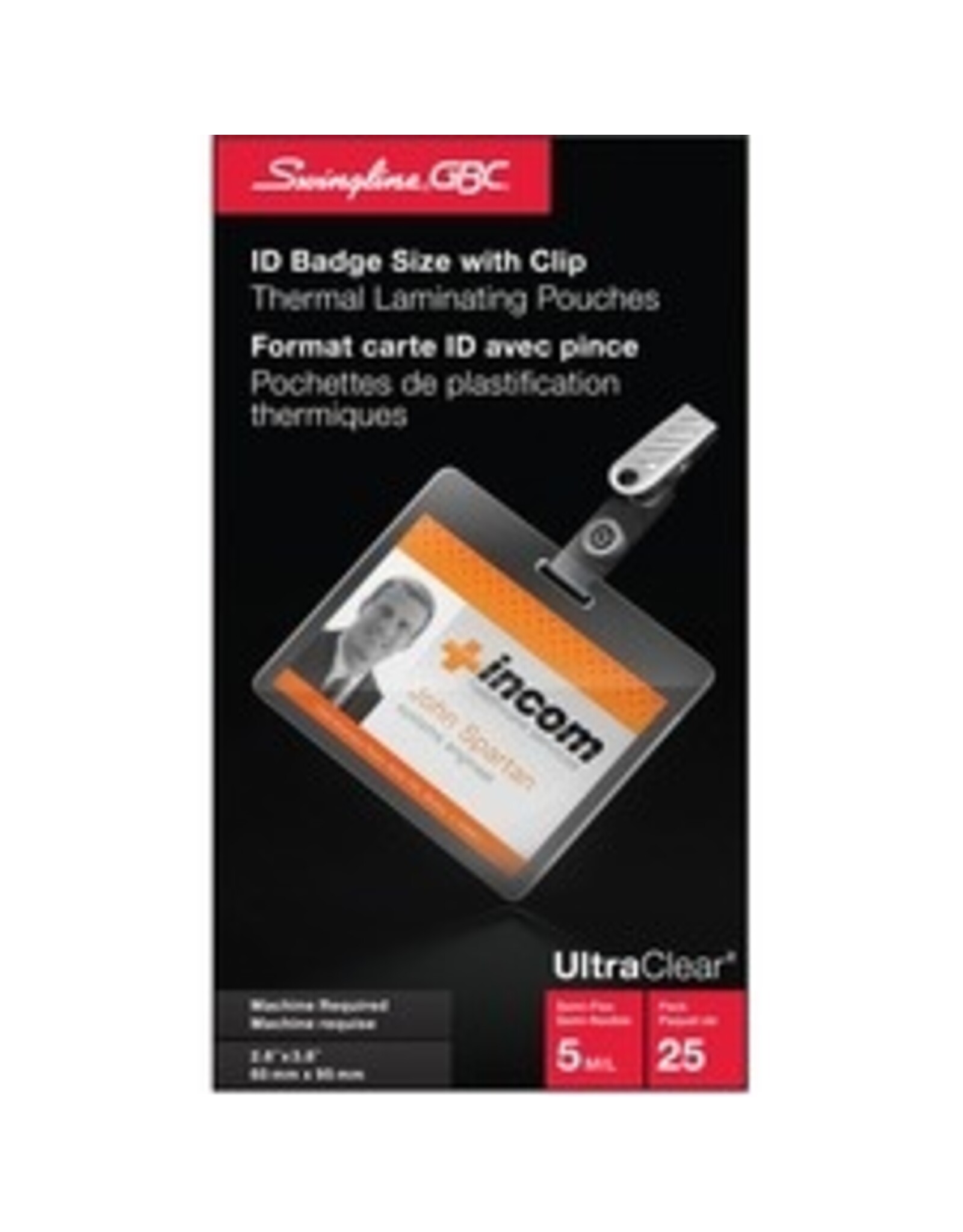LAM POUCH BADGE 5mil,25/PK