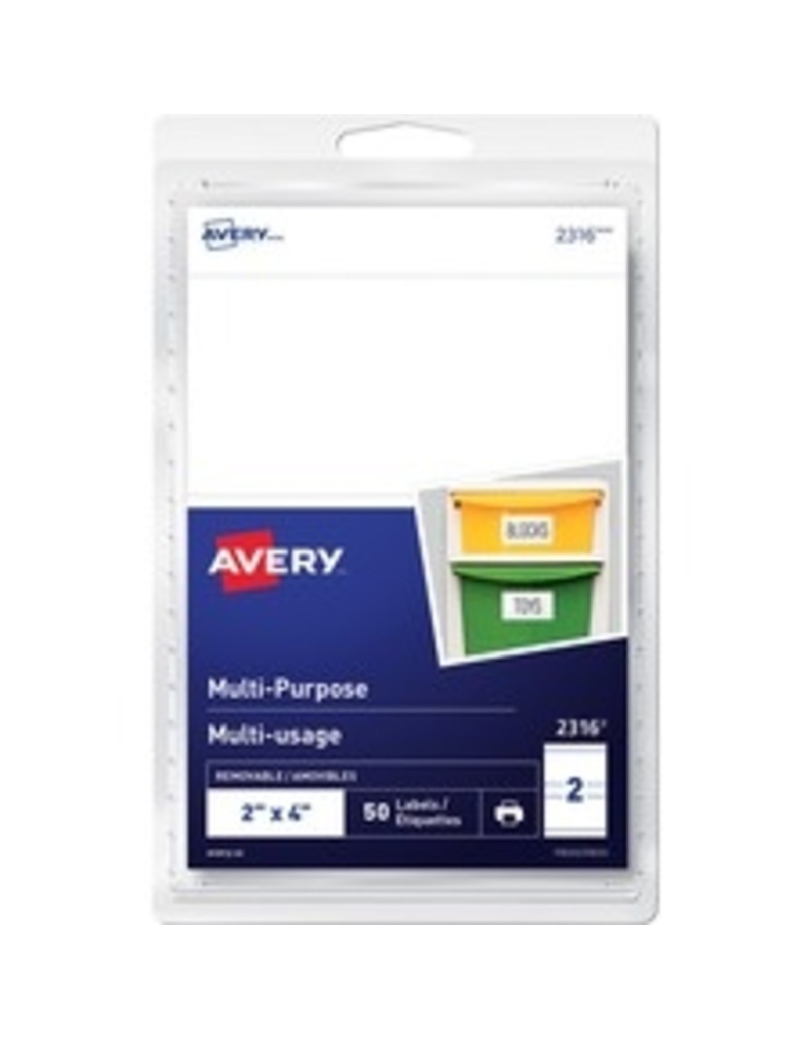 LABEL RECT*4X2 REMOV*50/PK