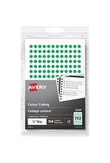 LABEL RND 1/4'' GREEN, 768/PK