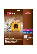 LABEL GLOSS CLEAR RND 2''D,96pk