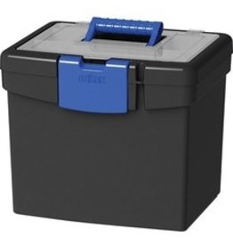 FILE STORE BX, XL LID*BLK/BLUE