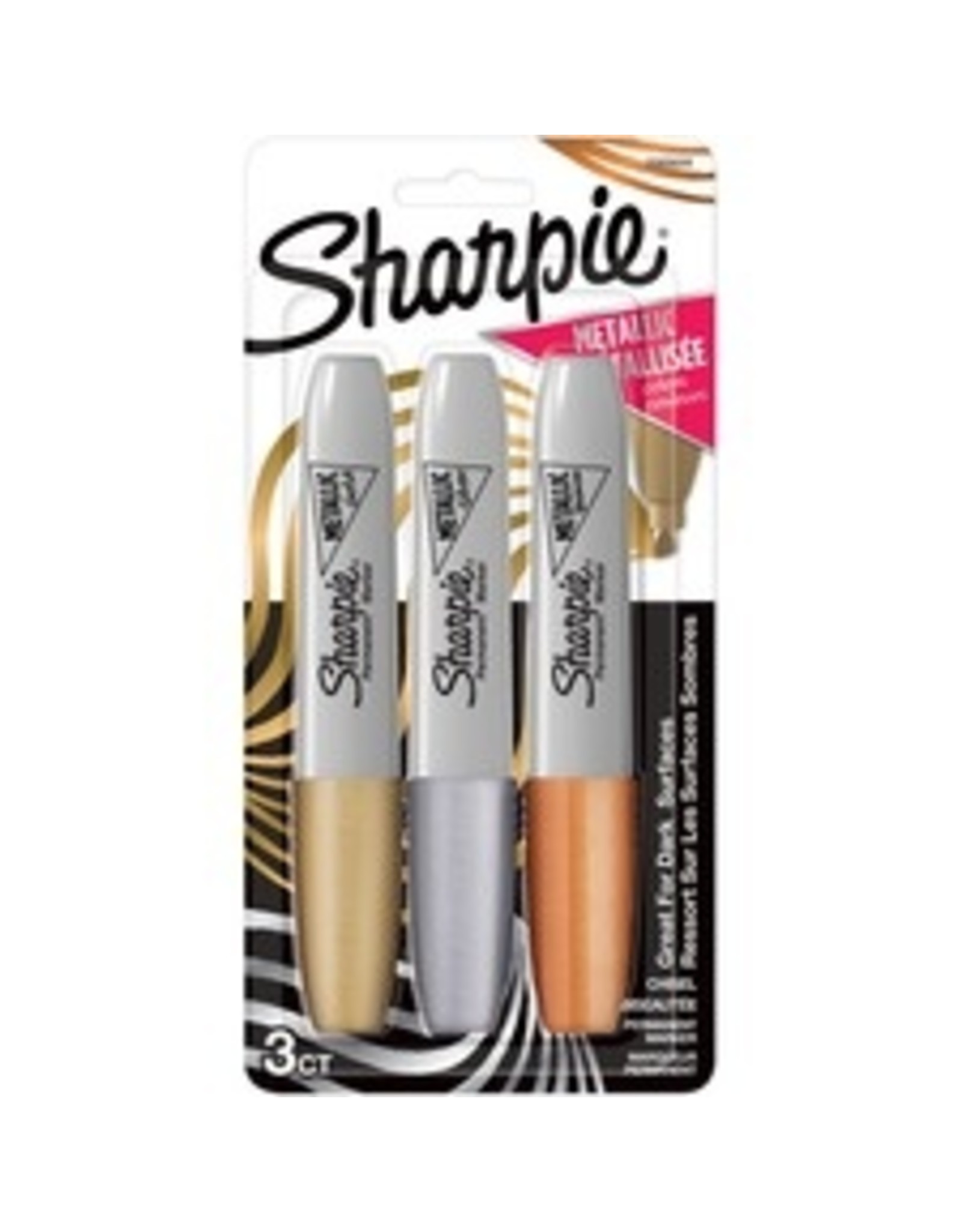 MARKR SHRP MTL G/S/B CHIS,3/PK