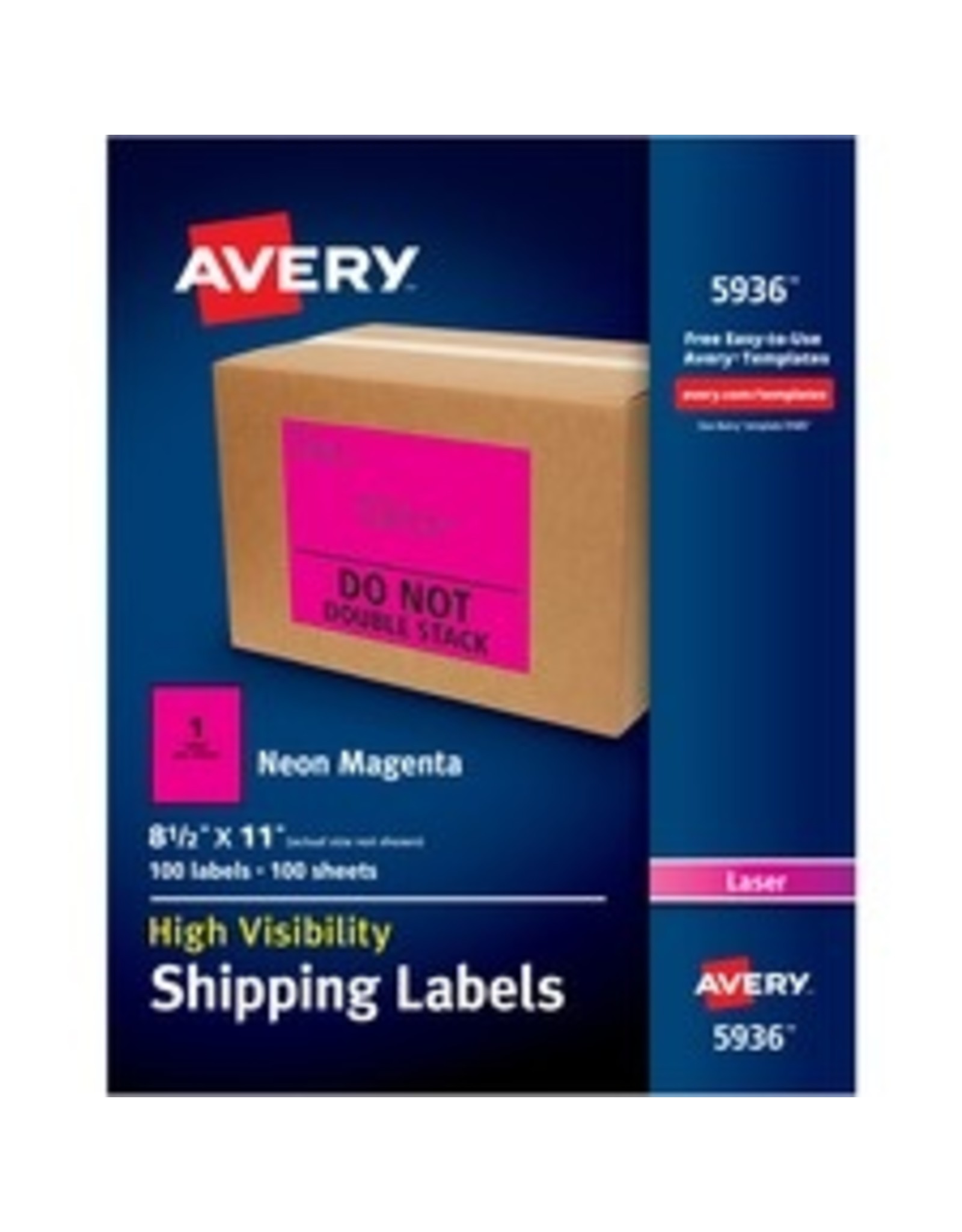 LABEL HI-VIS LTR NEON MGN 25pk