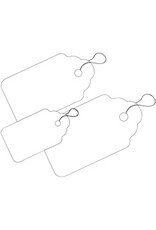 ID TAG W/STR 2-7/8X1-3/4 WHT