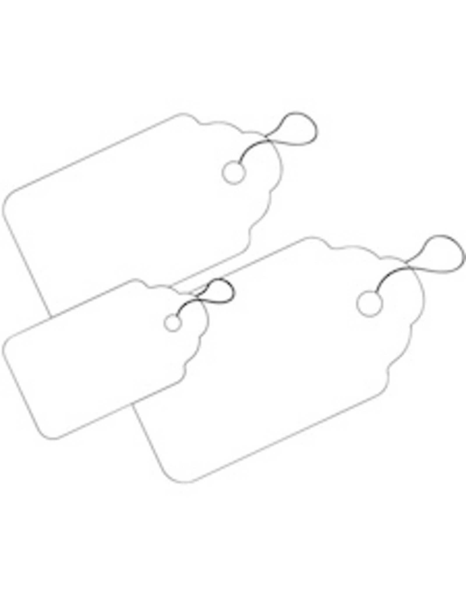 ID TAG W/STR 2-7/8X1-3/4 WHT