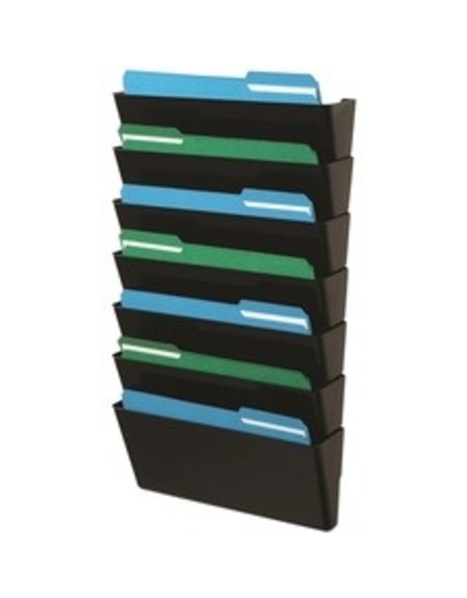 WALL POCKET LGL BLACK,7/PACK