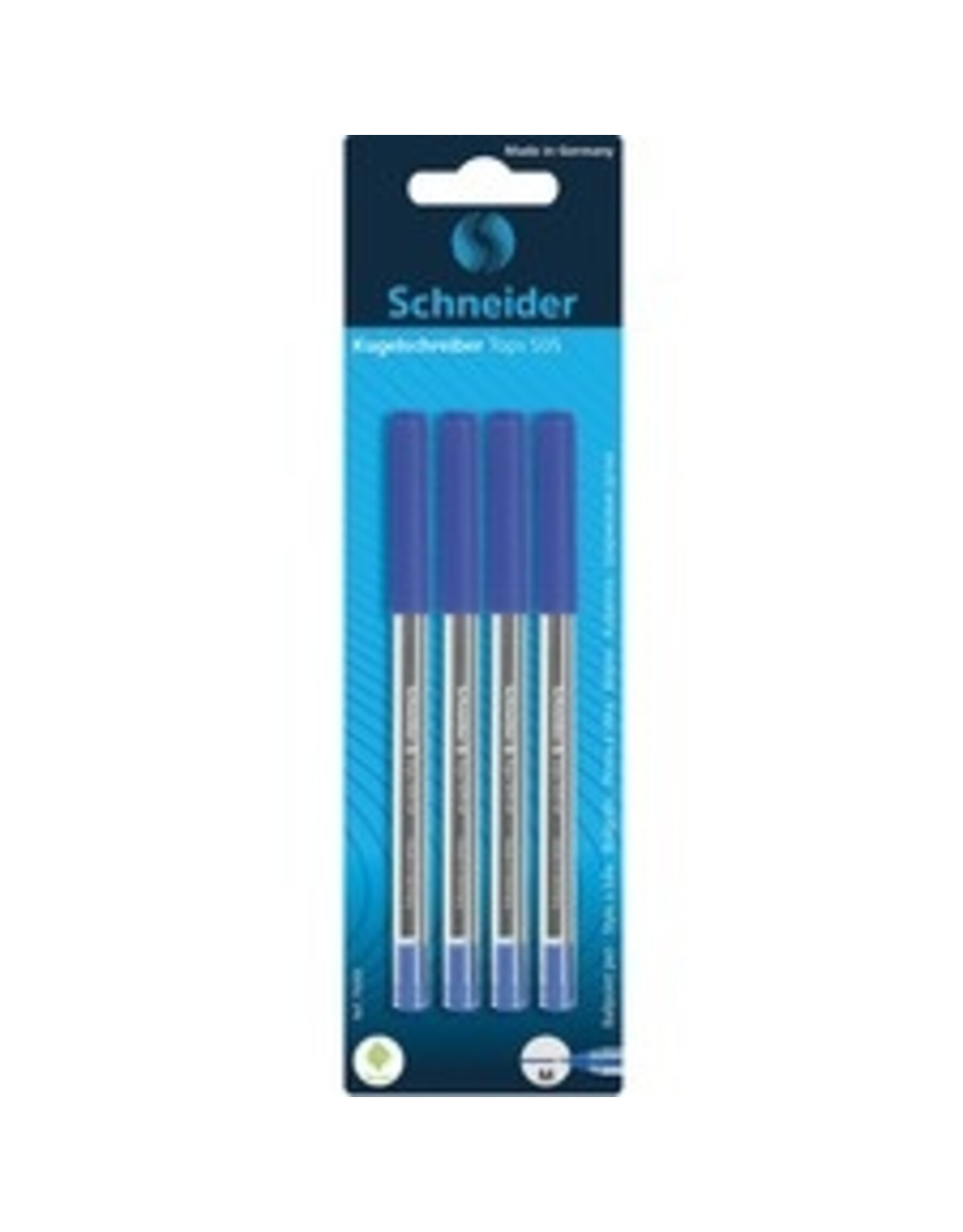 BALL PEN TOPS 505 MED BLUE 4pk