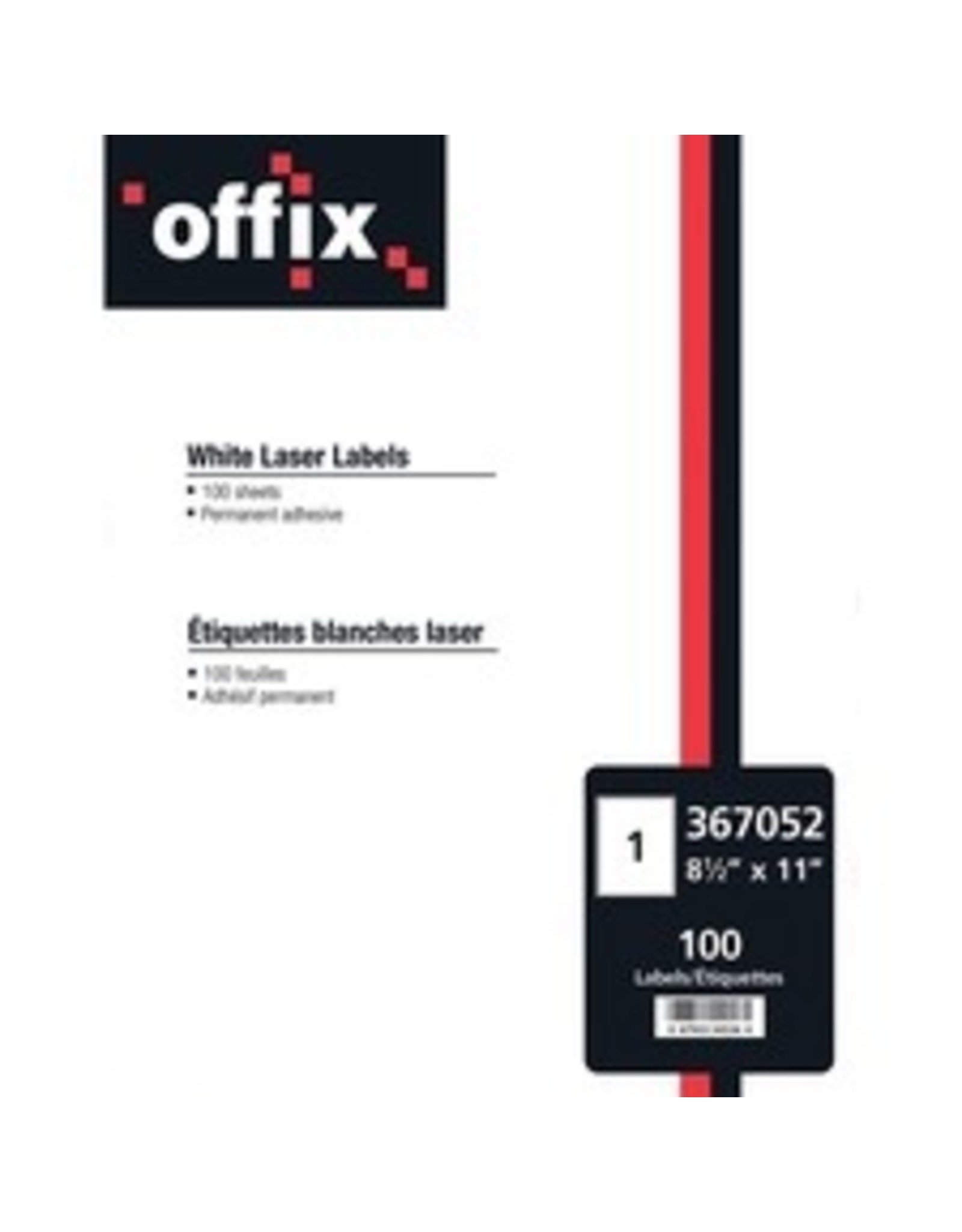 LASER LABEL 8.5x11 OFFIX,1C/BX