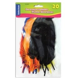 FEATHER ASSORTED COLOURS,20/PK