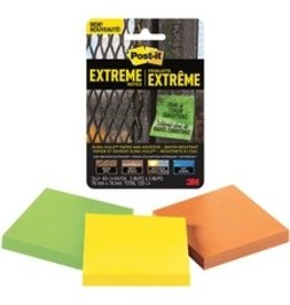 EXTRM POST-IT 3X3 GRN/YLW/ORNG