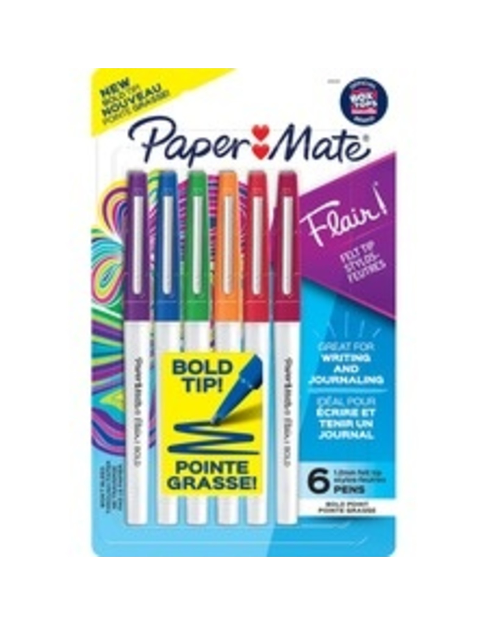 FLAIR MARKER LRG PTE ASST,6/PK