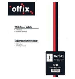 LASER LABEL 4X3.33 OFFIX,6C/BX