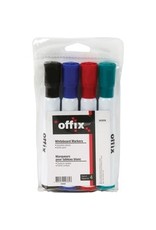 WHT BRD MRKR,OFFIX,BULLET,4PK