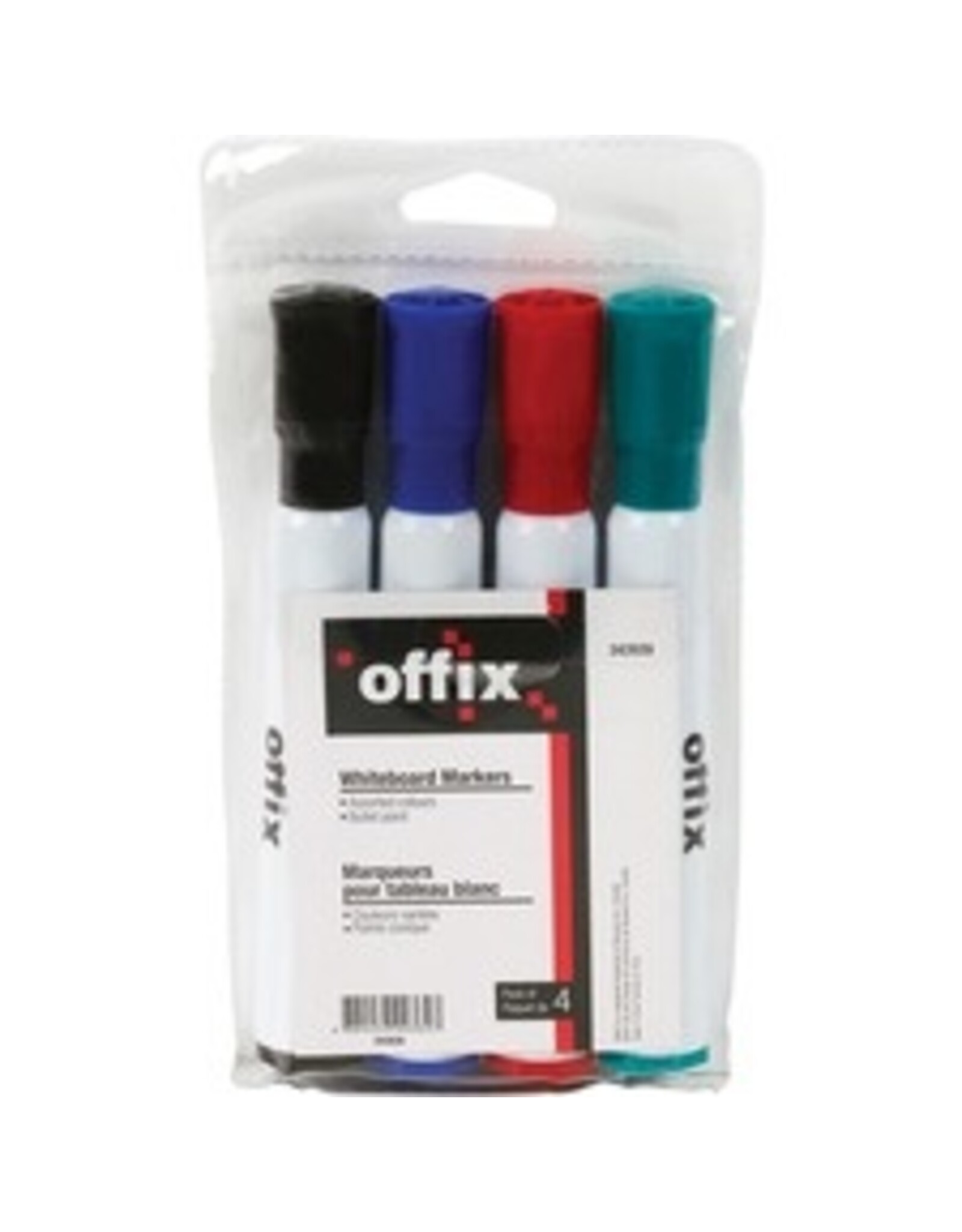 WHT BRD MRKR,OFFIX,BULLET,4PK