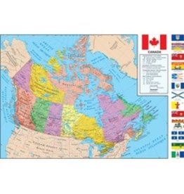 CANADA MAP PLSTC 49X33,BIL.