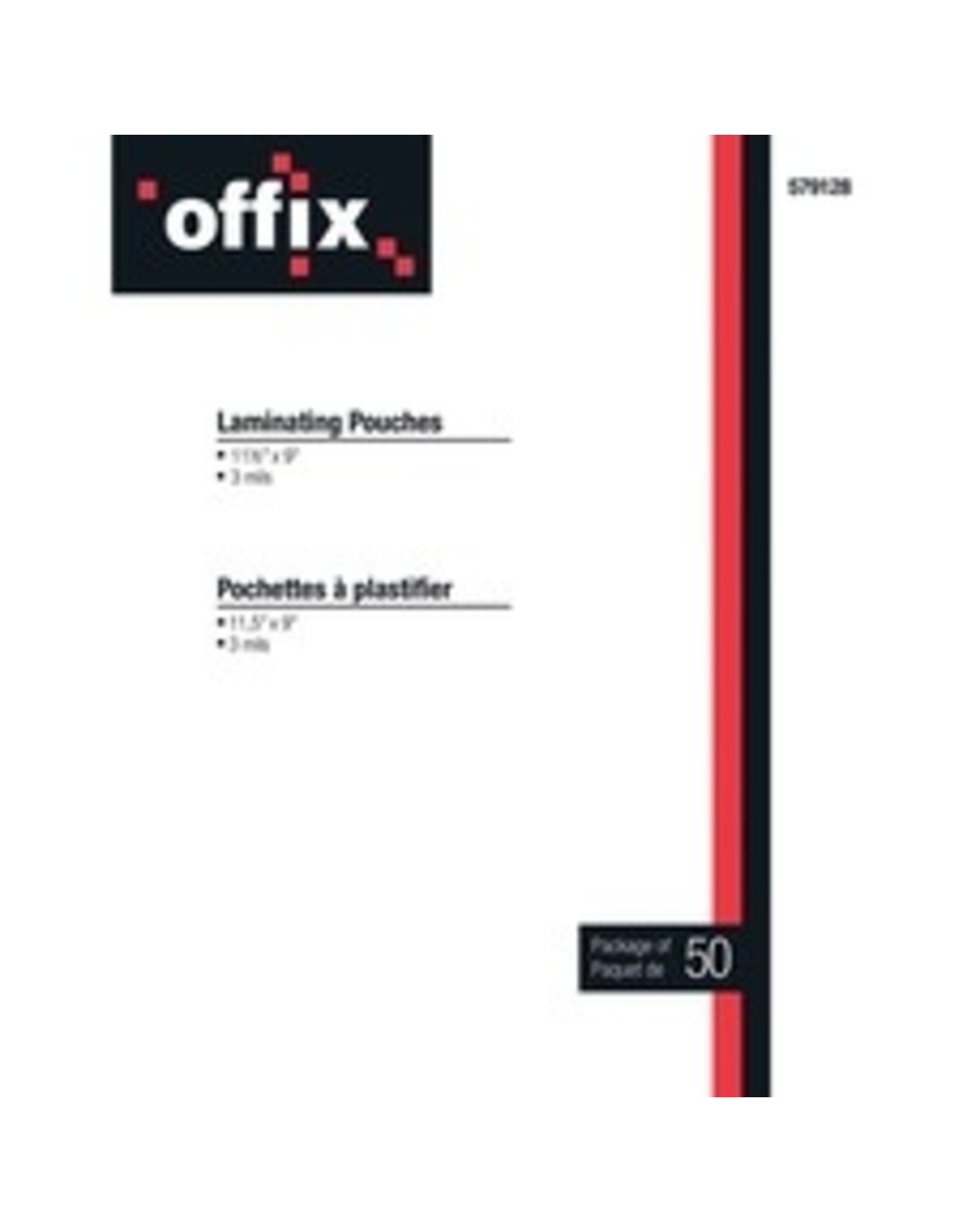LAM.POUCH,OFFIX,3mil LTR,50/PK