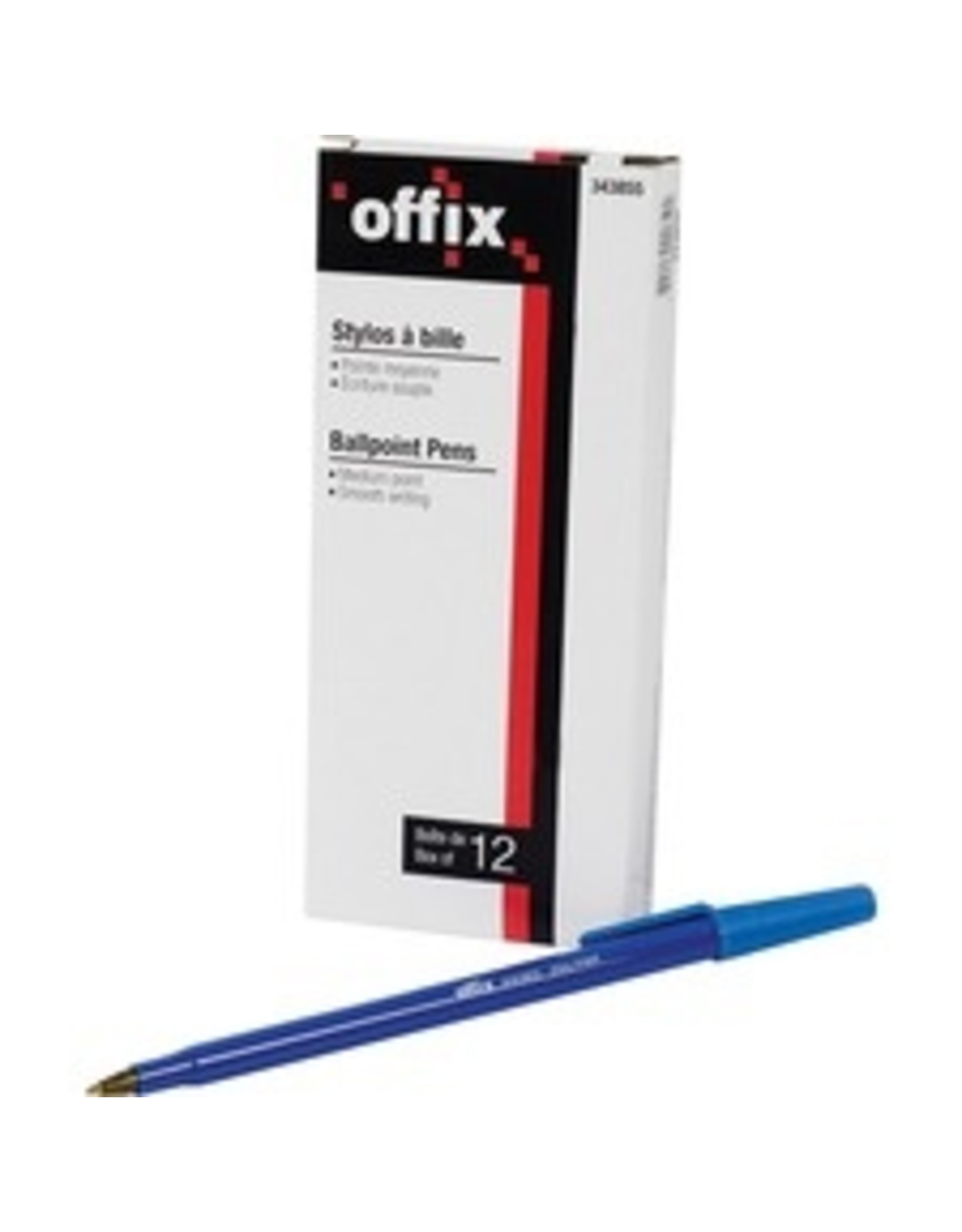 STICK PEN OFFIX MED BLUE,12/BX