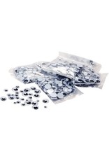 JIGGLY EYES,12mm BLK/WHT,1M/PK