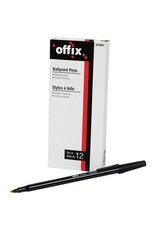 STICK PEN OFFIX MED BLK,12/BX