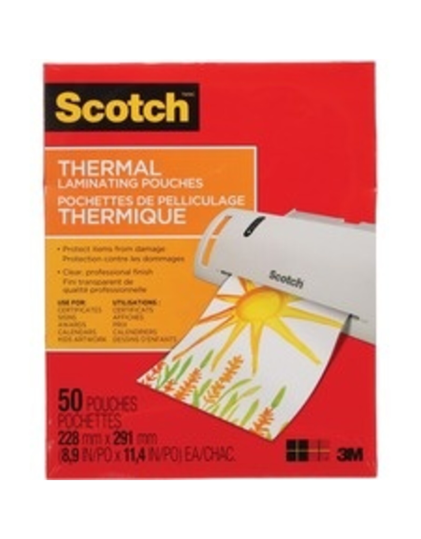 LAM POUCH THERM LTR 3MIL,50/PK