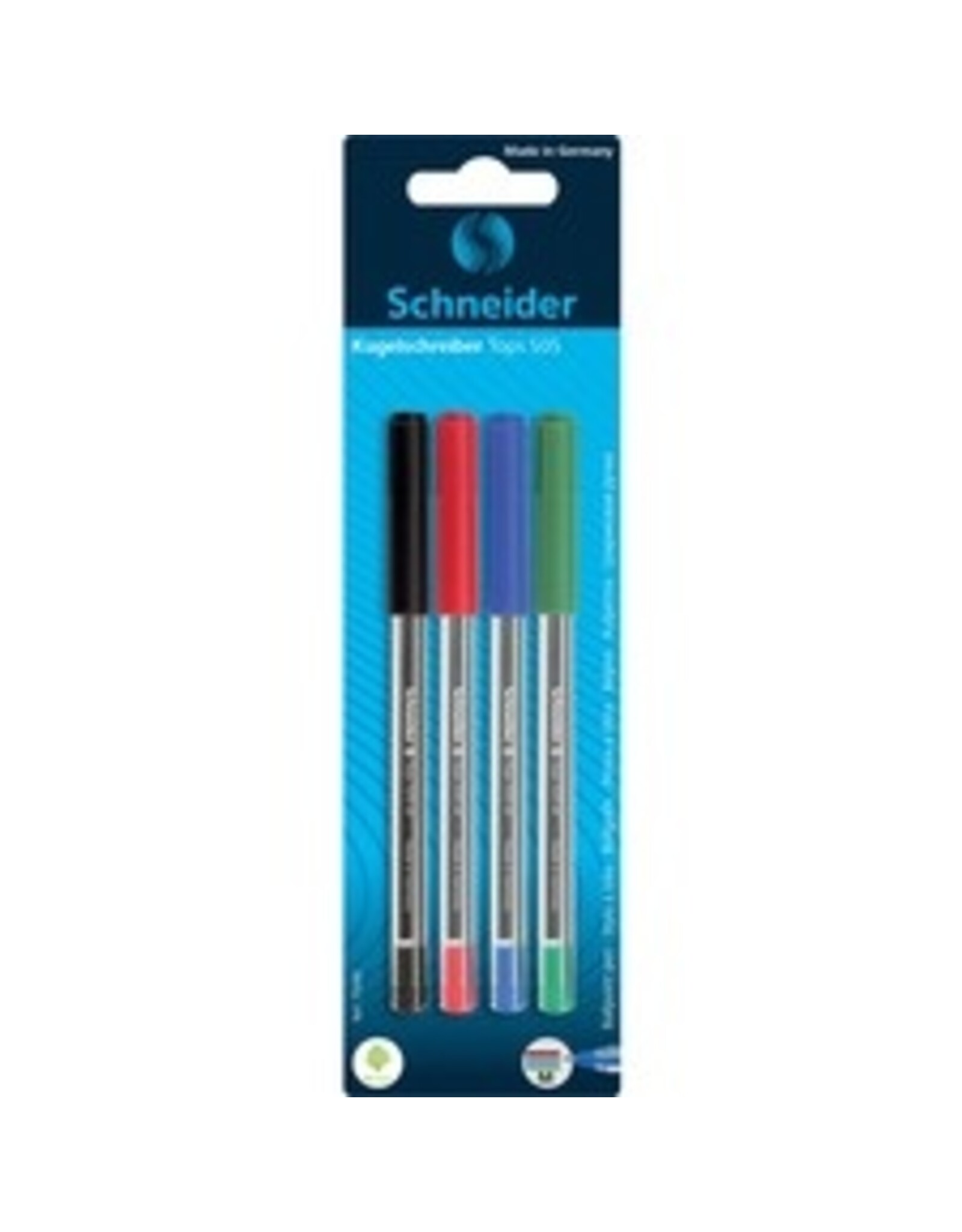 BALL PEN TOPS 505 MED ASST 4pk