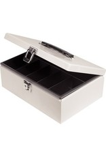 CASH BOX W/TRAY,7COMP OFX,SAND