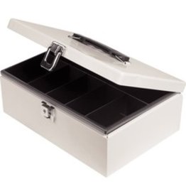CASH BOX W/TRAY,7COMP OFX,SAND
