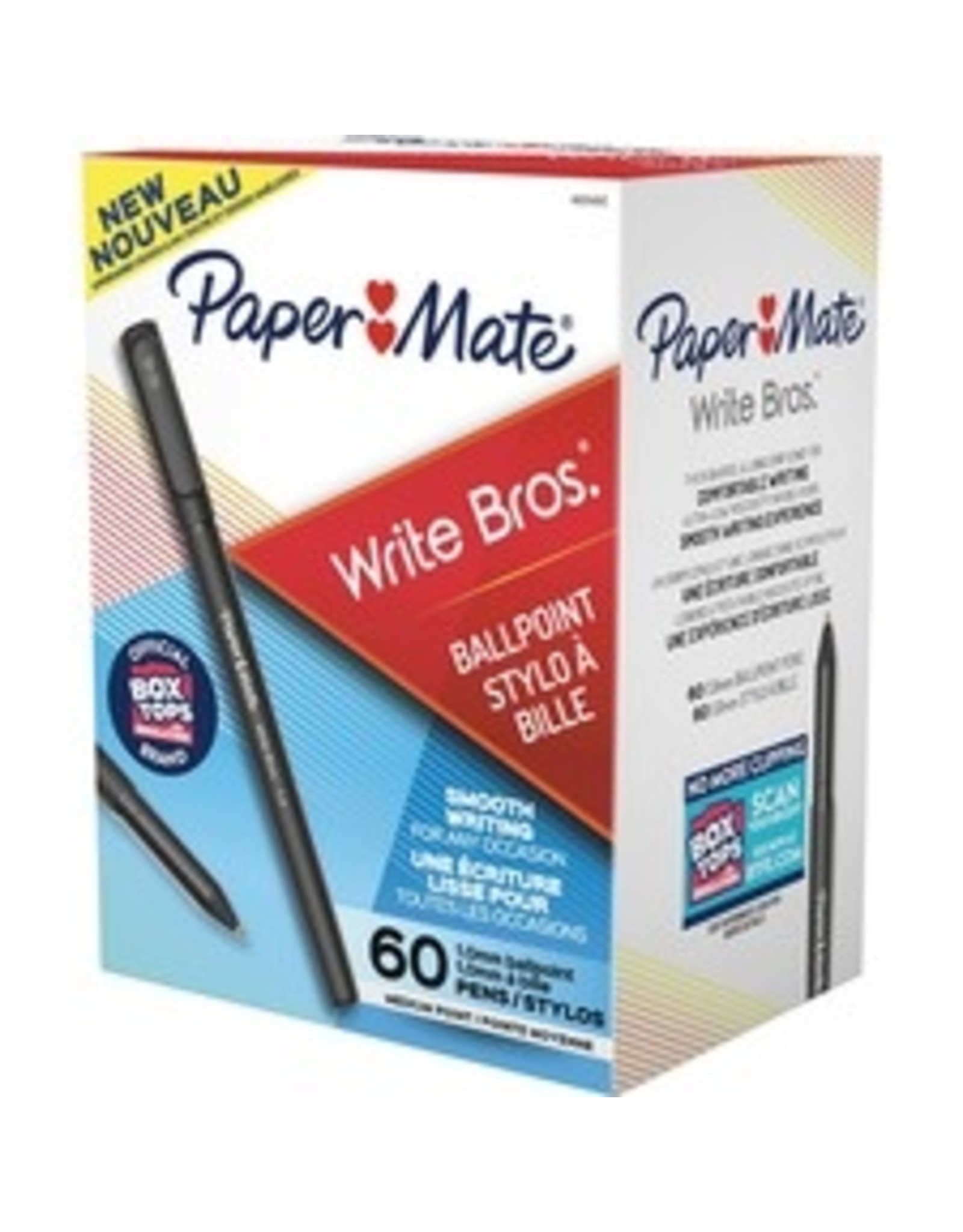 STICK PEN MED, BLACK, 60/BX