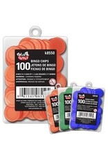 BINGO TOKENS, ASSORTED, 100/PK
