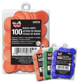 BINGO TOKENS, ASSORTED, 100/PK