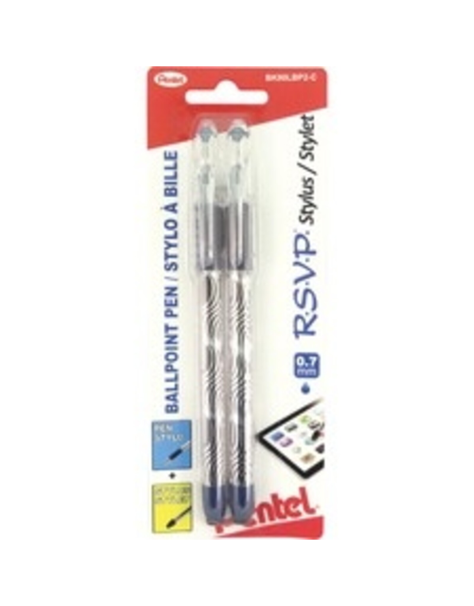STYLUS BALLPOINT MED.BLUE,2/PK