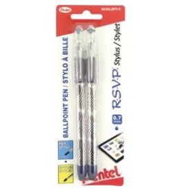 STYLUS BALLPOINT MED.BLUE,2/PK