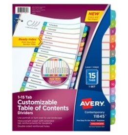 DIVIDERS,INDEX,READY,1-15