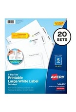 INDEX CUST.5TAB LASER WHT,20pk