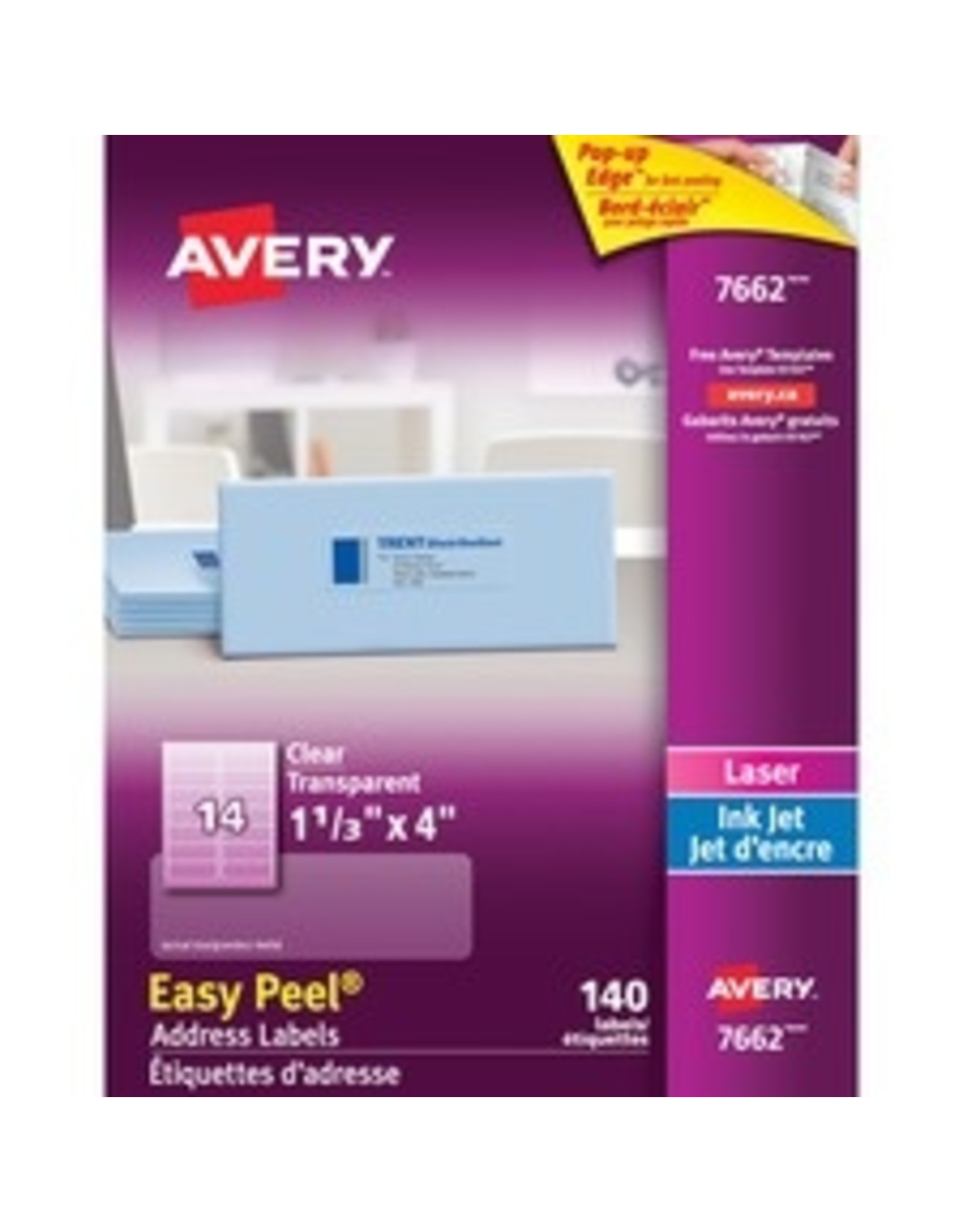 CLEAR ADDRESS LABEL 1-1/3X4
