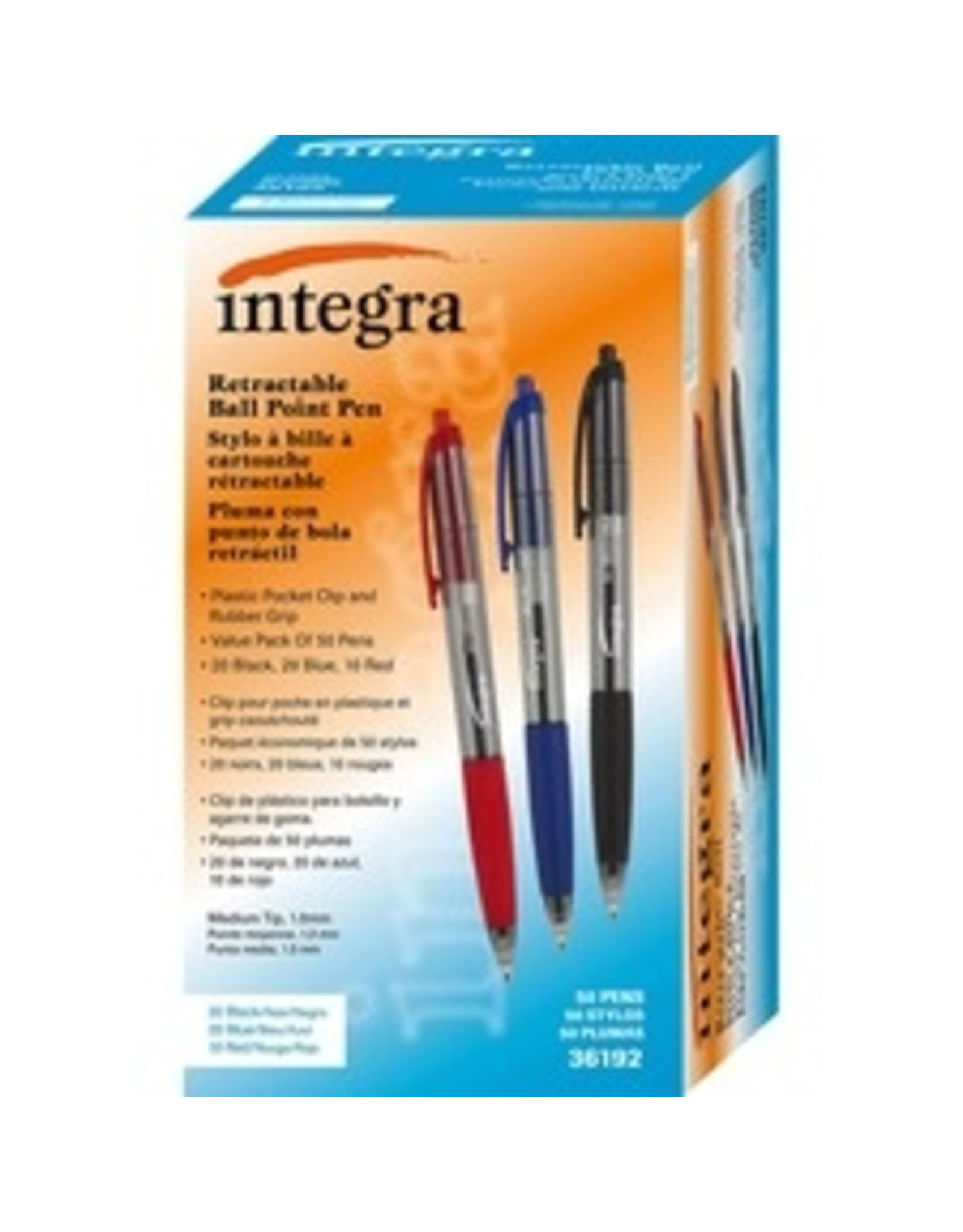 PEN,BALL,RETRACT,ASST,50PK