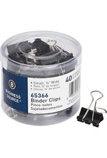 CLIP,BINDER,SMALL,BLK,40CT