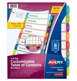 DIVIDERS,INDEX,READY,1-8