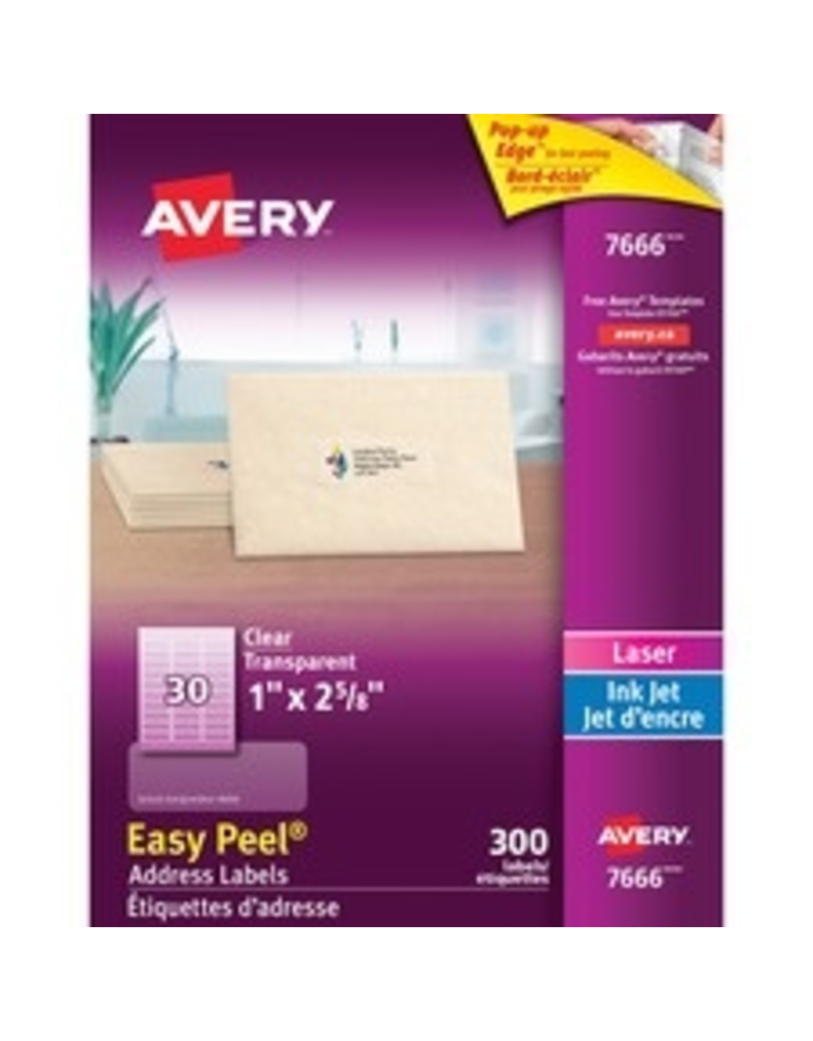 CLEAR ADDRESS LABEL 1X2-5/8