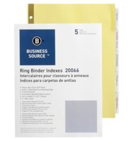 INDEX, INSRT TB LTR*CLR *5 TAB