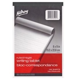 WRIT TABLET RULED 6x9   *100sh