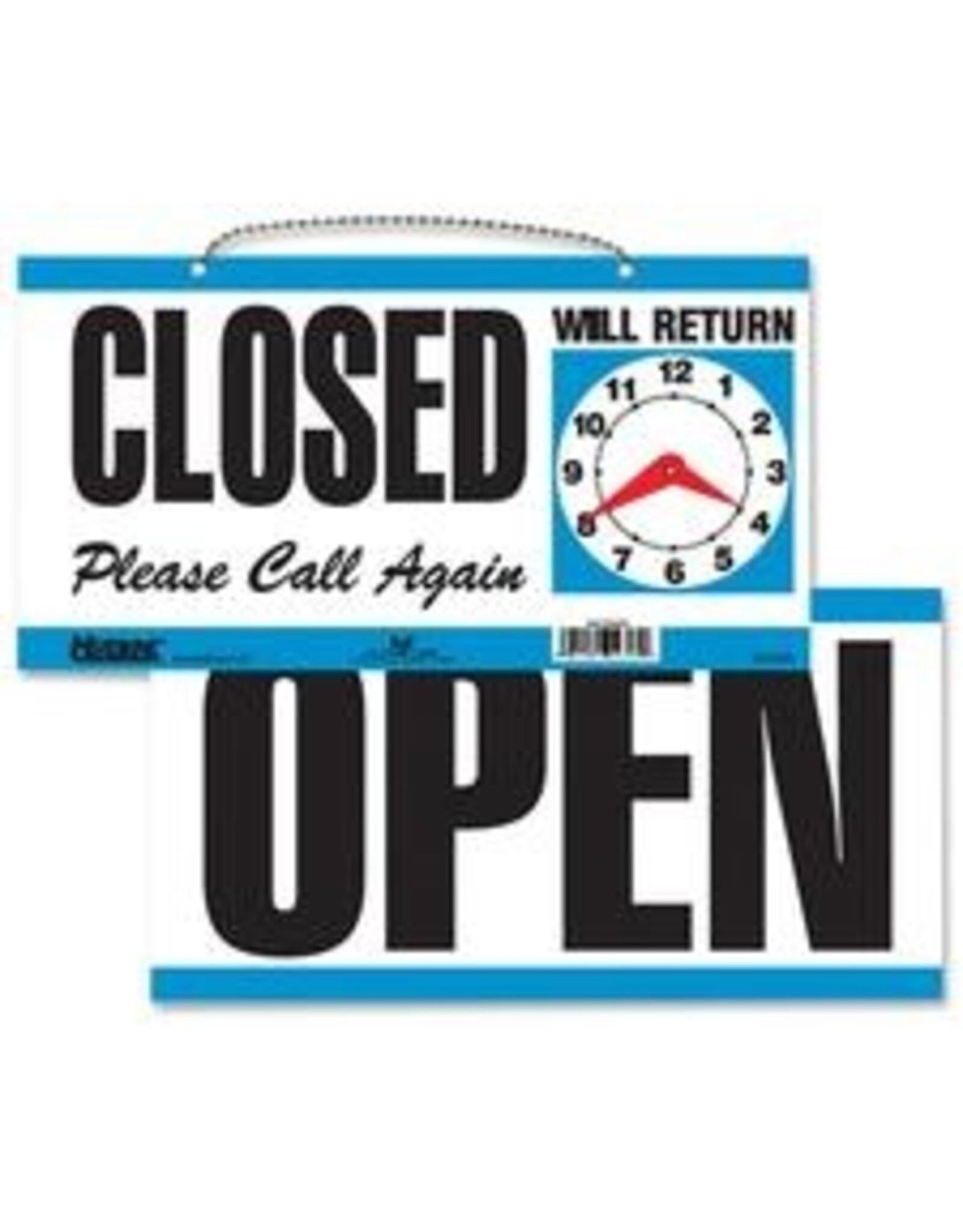 11.5X6 OPEN/CLOSE CLOCL BK/BL