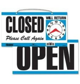 11.5X6 OPEN/CLOSE CLOCL BK/BL