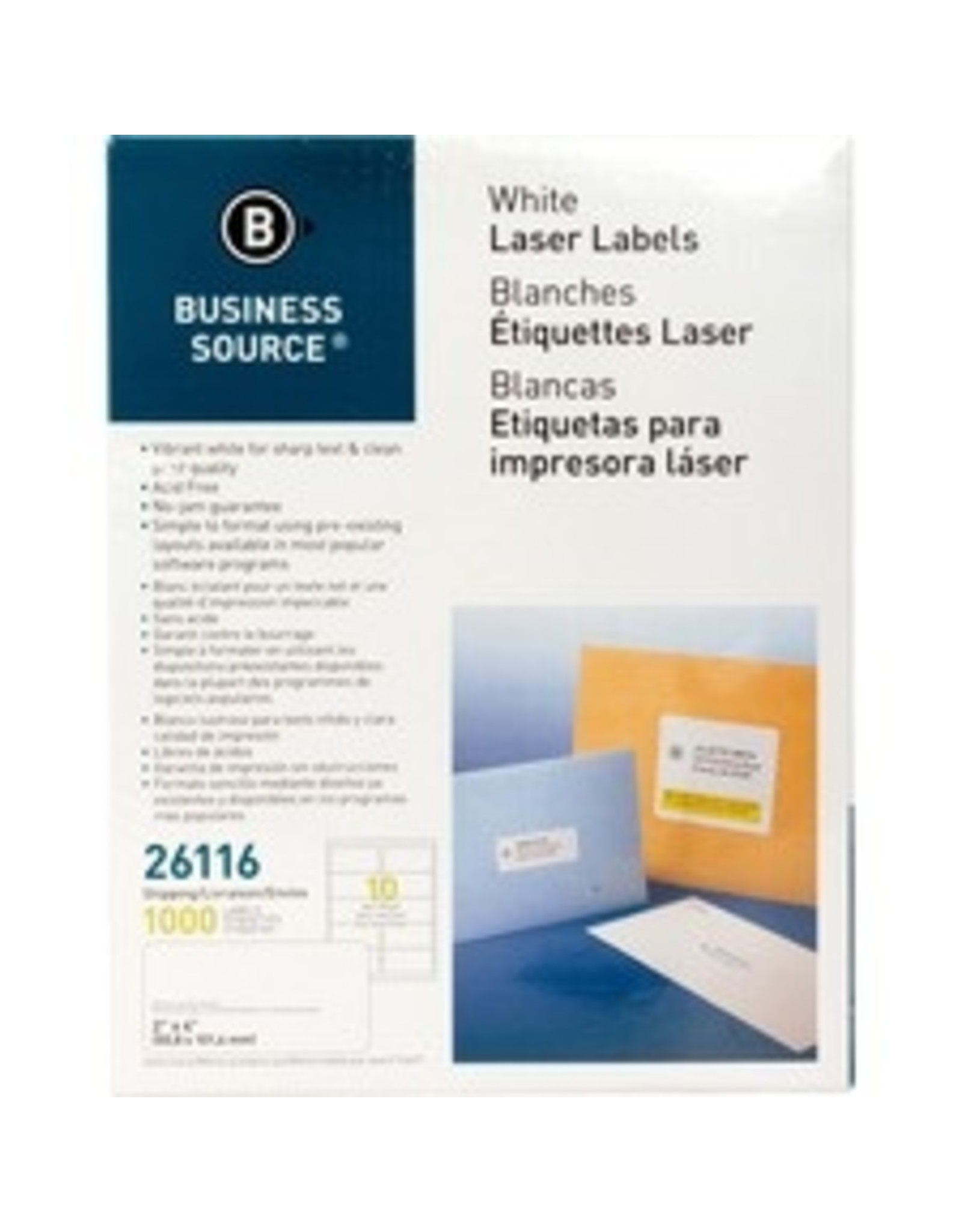 LABEL LASER 2x4 WHITE   *1M/PK