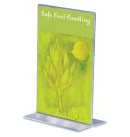SIGNHLDR VERTIC, 4X6,CLEAR