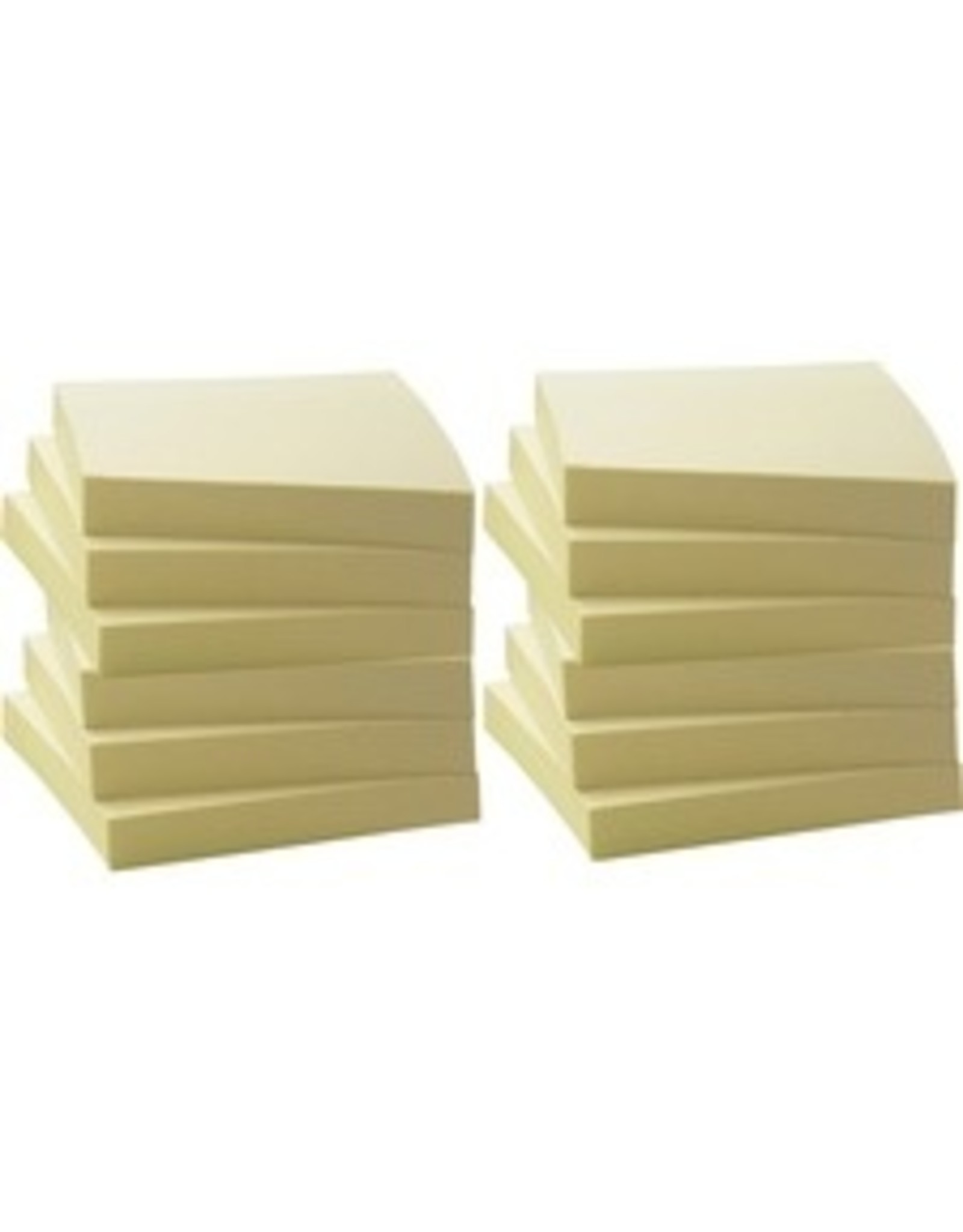 PAD ADHES RECYC 3x3 YLW *12/PK