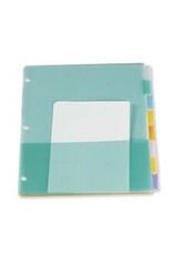 INDEX INSERT, POLY W/PCKT*8TAB