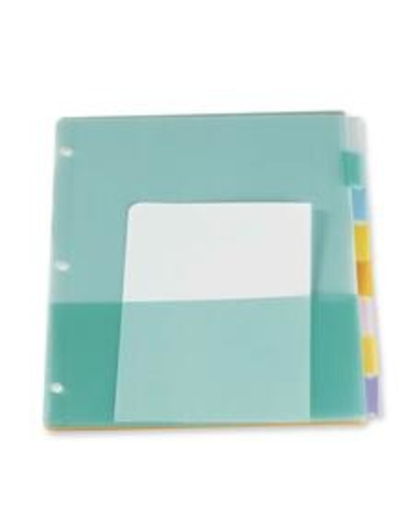 INDEX INSERT, POLY W/PCKT*8TAB