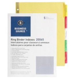 INDEX, INSRT TB LTR*ASST*5 TAB
