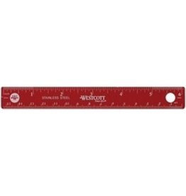 RULER S/STL COLOURED 6IN/15CM